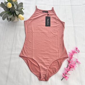 MagicNova Bodysuit Women GoingOut Sleeveless Halter Neck SexyRacerback Tanktop L